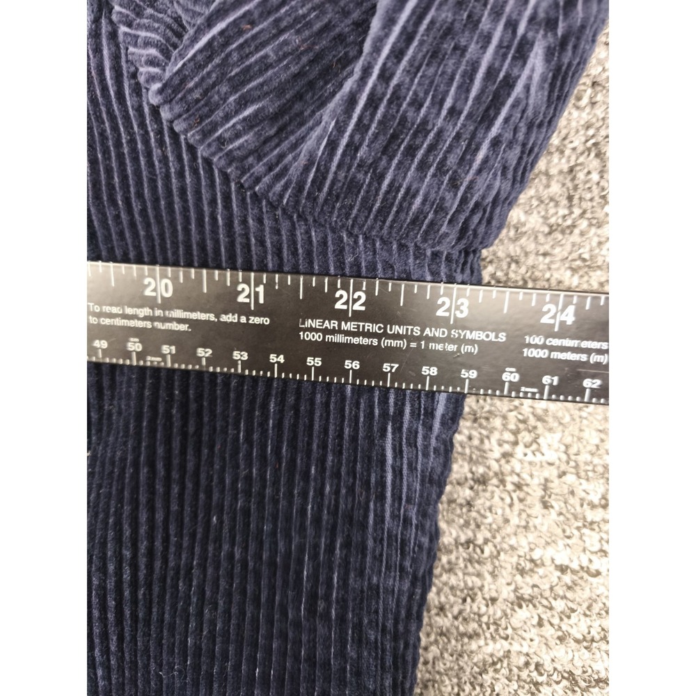 L.L.Bean Womens Large Navy Corduroy Peacoat Jacket Quilted Lined Cotton Coat - Picture 7 of 9